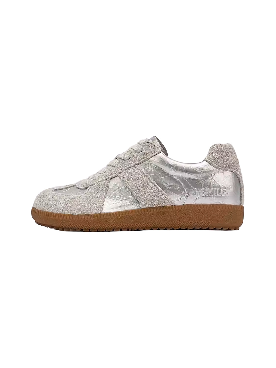 SMILEY | Mango Toe Retro Casual Sneakers-Silver - PSYLOS 1, SMILEY | Mango Toe Retro Casual Sneakers-Silver, Retro Trainers, SMILEY, PSYLOS 1